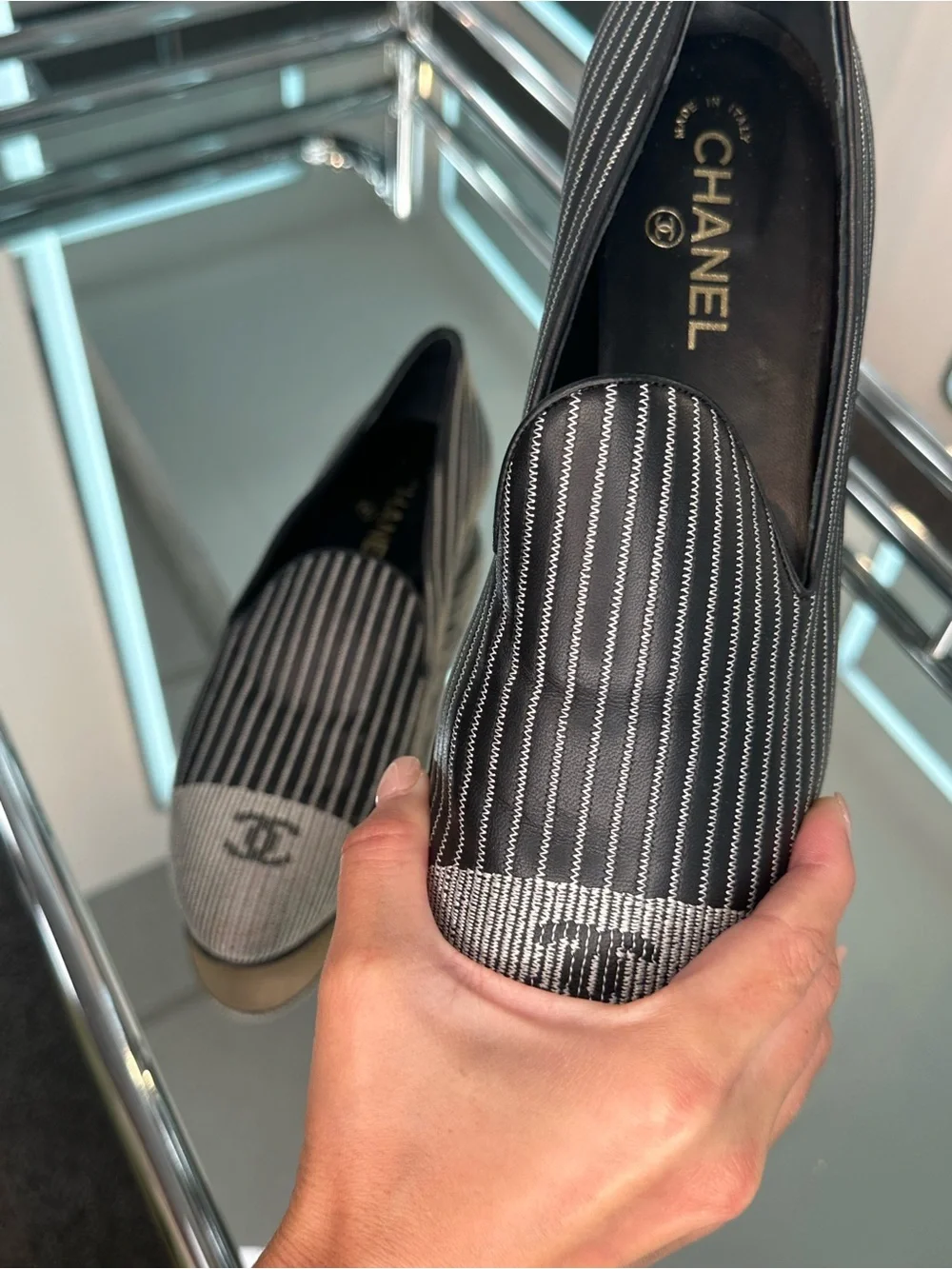 Chanel Pinstripe Loafer